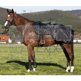 Couvre-reins PFIFF pour chevaux imperméable et doublé polaire Noir.