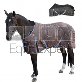 Couverture d'hiver Pfiff Valdez pour chevaux taille 125 à 155 cm Noir