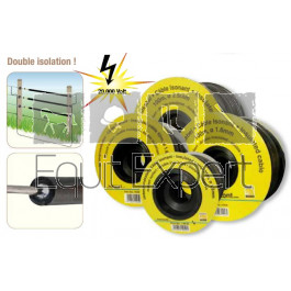 Câble d'alimentation 1,6 mm 25/50/100 m double isolation pour clôture électrique passage souterrain et aériens 