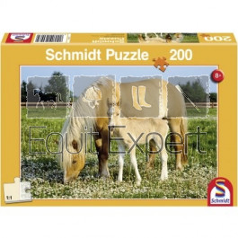 Puzzle jument avec poulain Schmidt 200 pièces