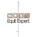Piquet plastique blanc simple bêche hauteur 105cm avec 10 passe-fils, paquet de 10 pièces.
