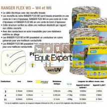 Cordelette Ranger Flex W couleur blanc,noir,orange,marron diamètre 3,4,6mm, Haute qualité pour toutes clôture électriques.