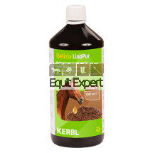Huile de lin LinoPur Aliment complet KERBL pour chevaux